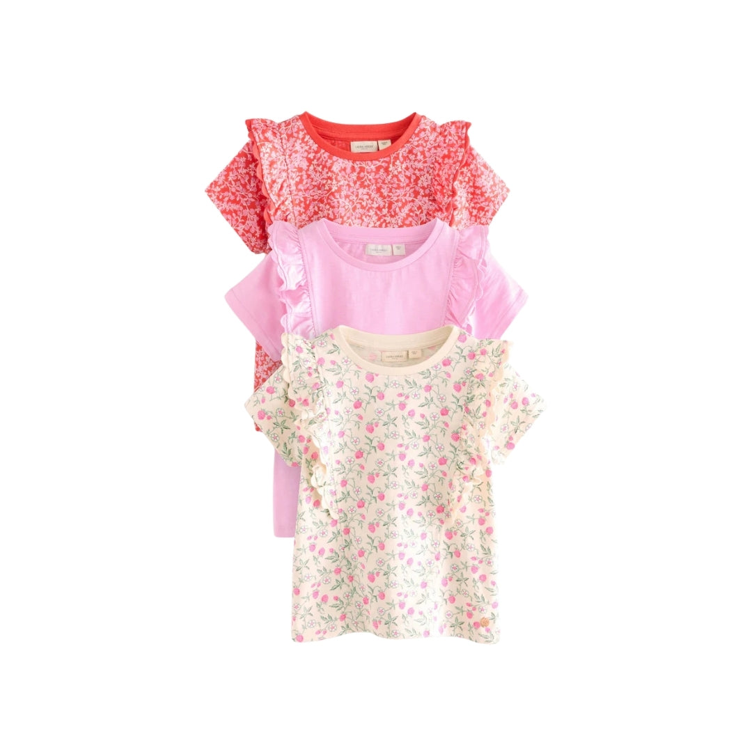 Girls Short Sleeve T-shirt-Pack Of 3