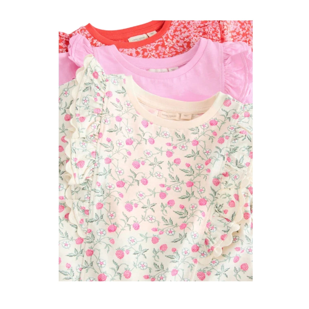 Girls Short Sleeve T-shirt-Pack Of 3