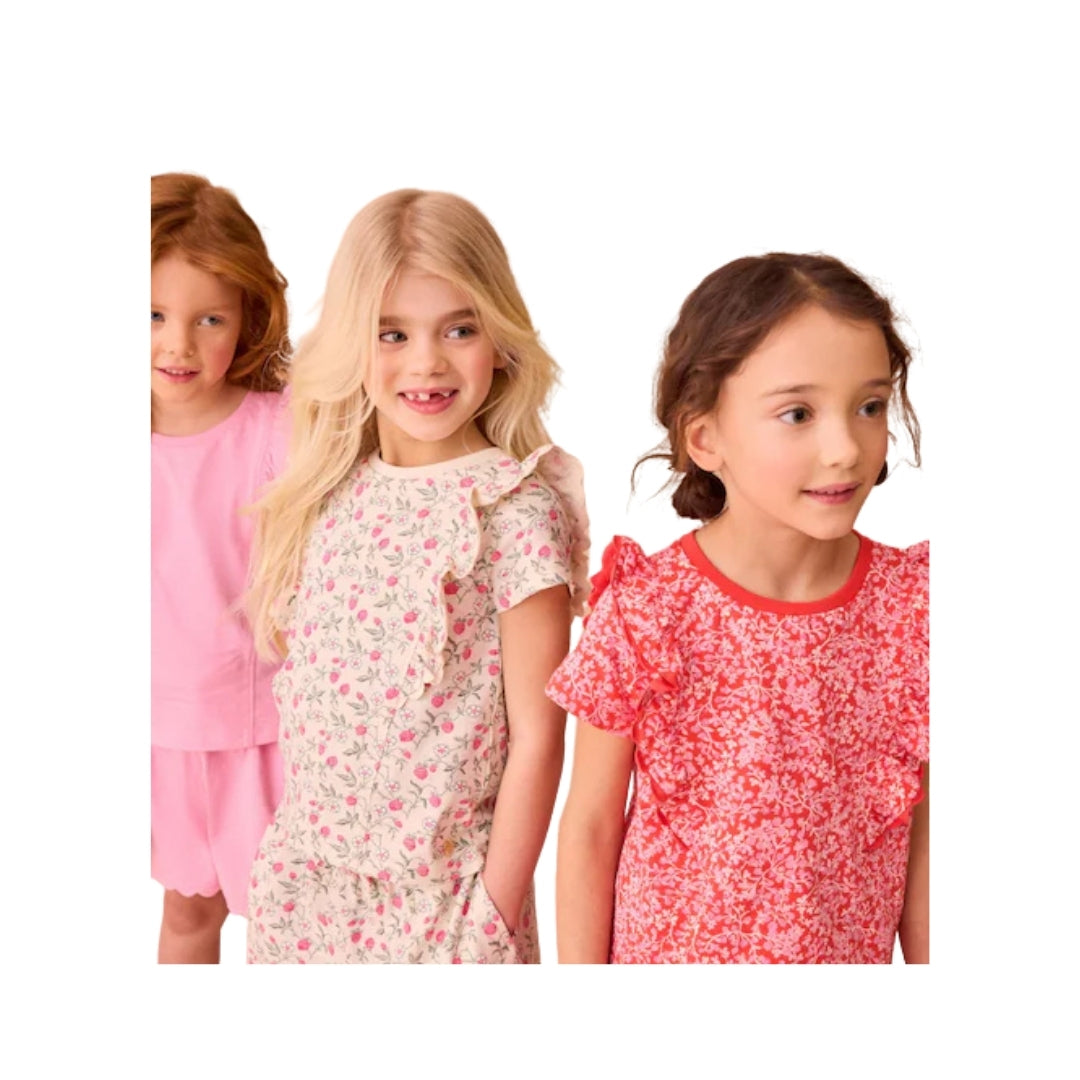 Girls Short Sleeve T-shirt-Pack Of 3