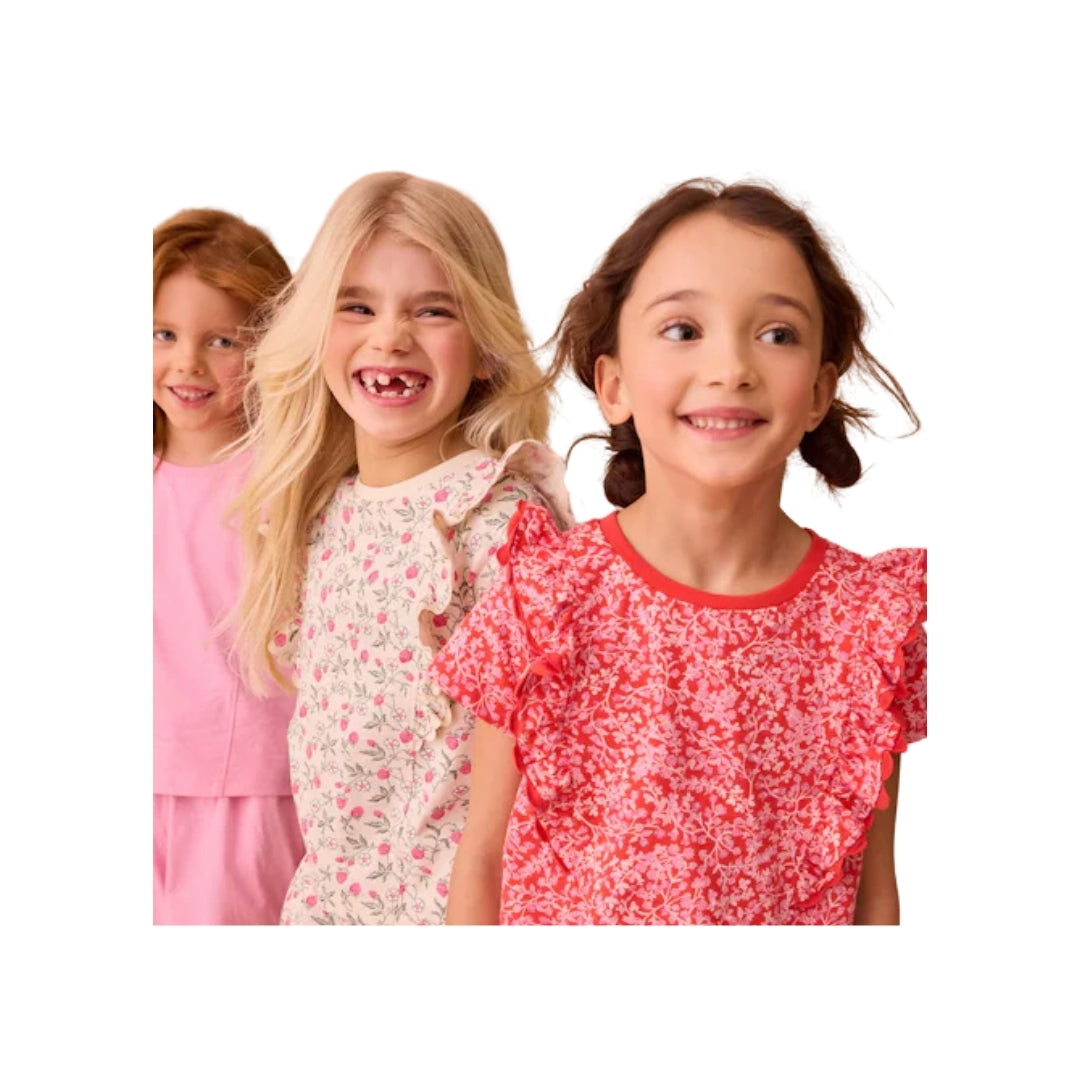 Girls Short Sleeve T-shirt-Pack Of 3