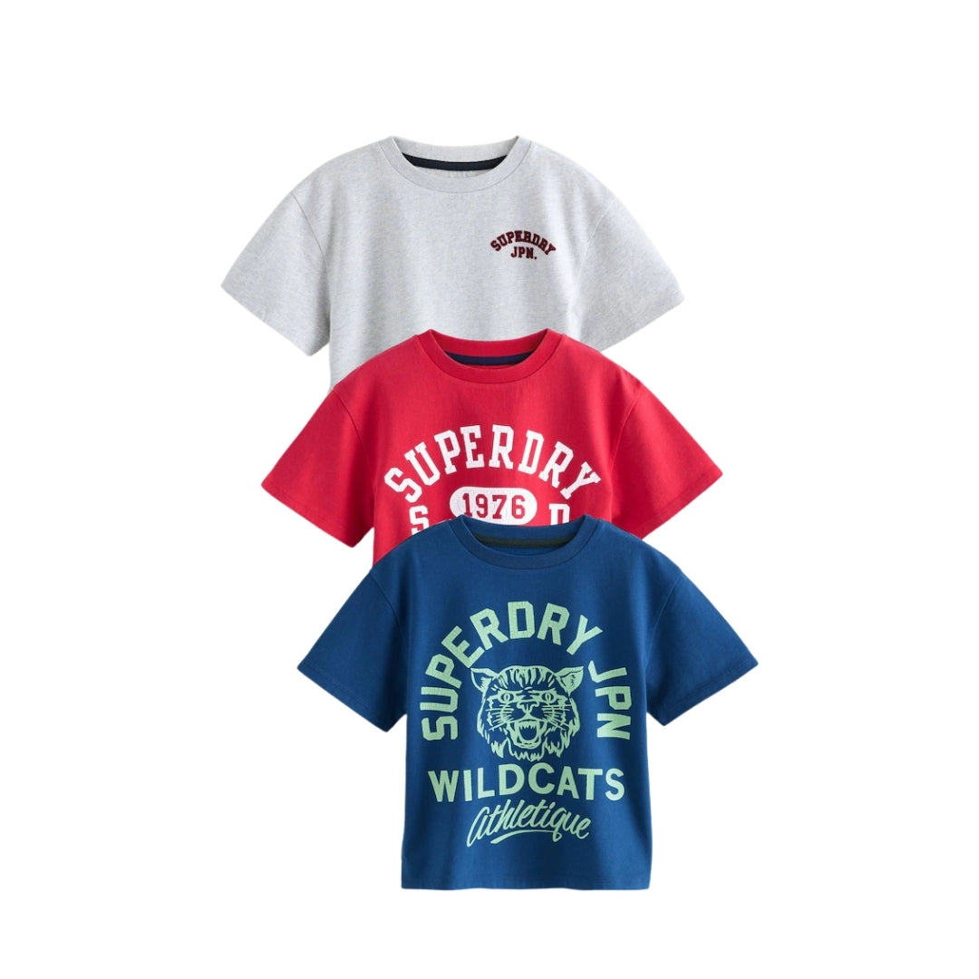 Boys Short Sleeve T-shirt-Pack Of 3