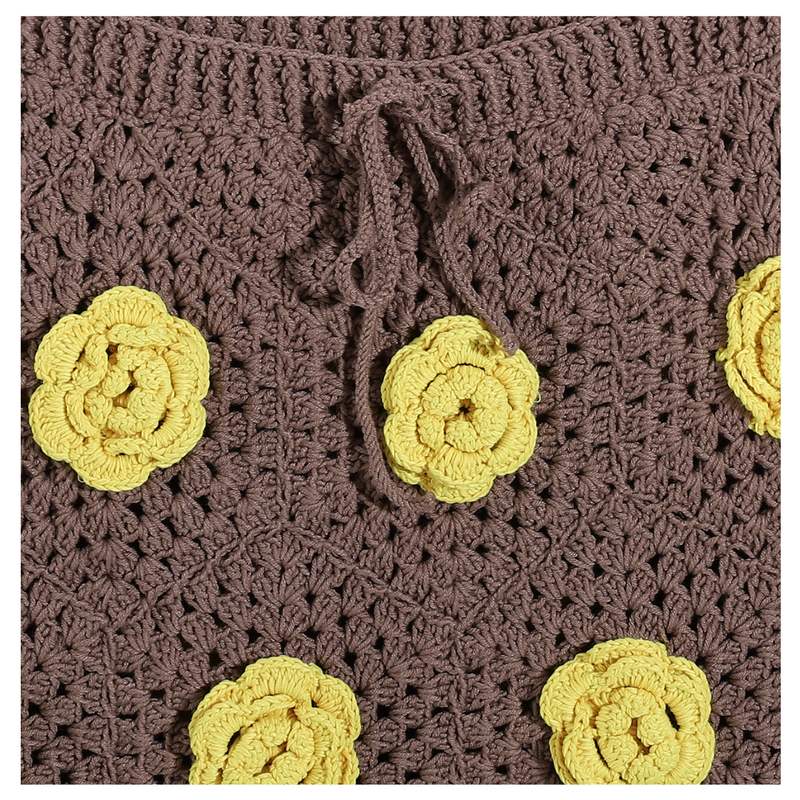 Handmade Crochet Floral Skirt