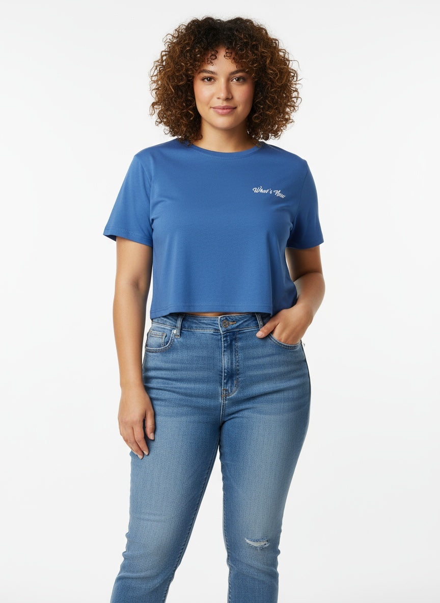Women’s Cropped Crewneck T-Shirt – Everyday Essential
