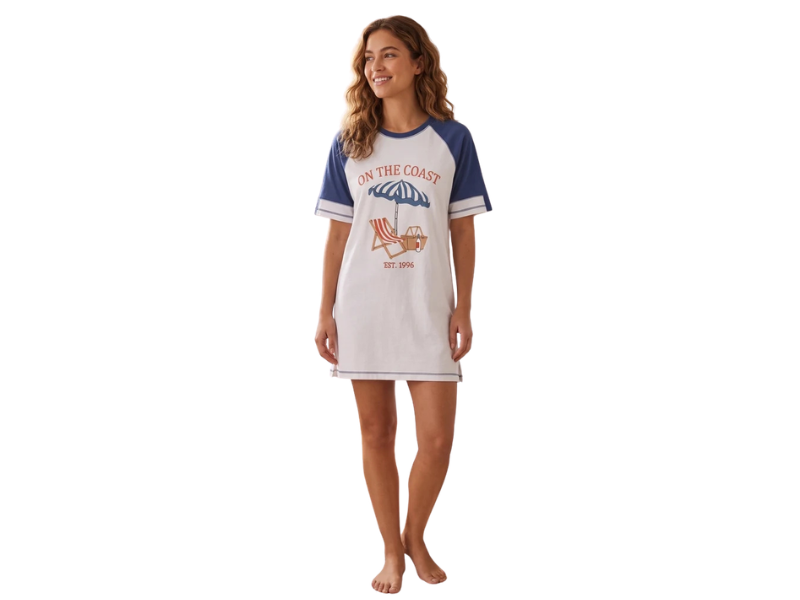 Women Short Sleeve Nightgown