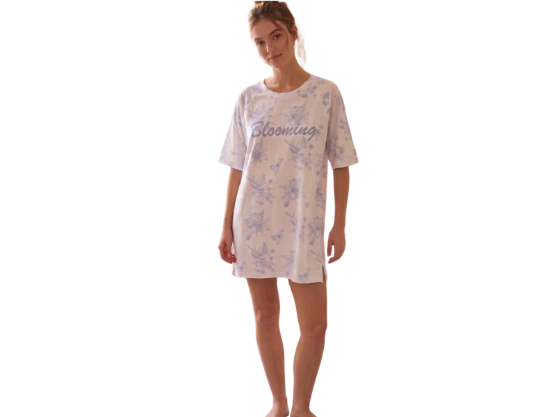 Women Short Sleeve Nightgown