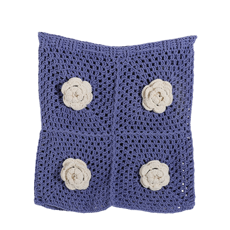 Handmade Crochet Floral Knit Skirt