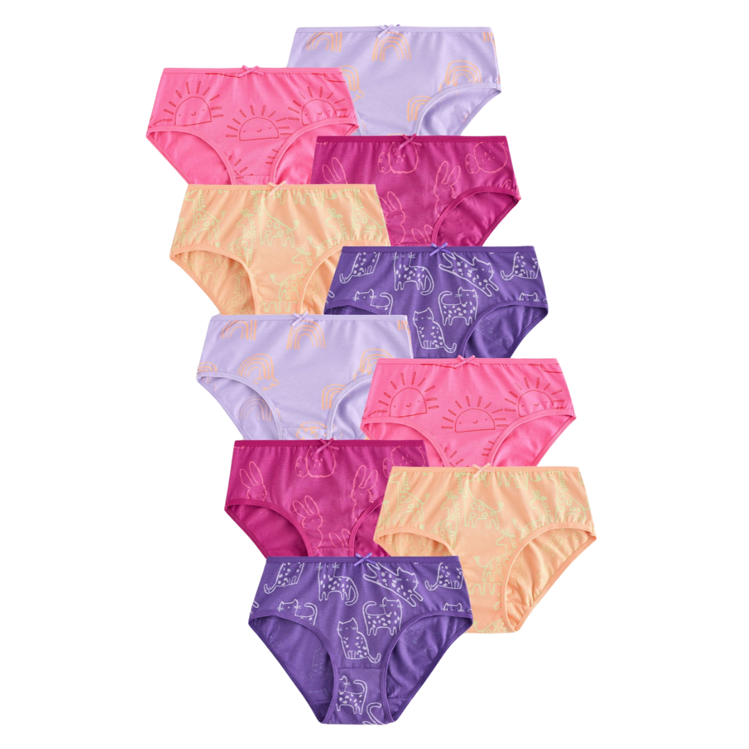 Girls Briefs-Pack of 10