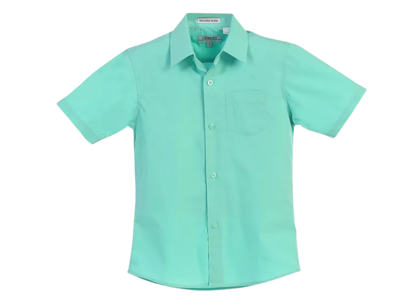 Boys’ Short-Sleeve Button-Down Dress Shirt