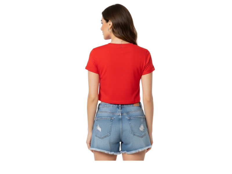 Women’s Cropped Crewneck T-Shirt – Everyday Essential