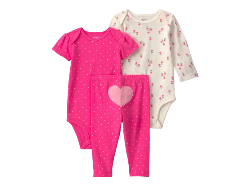 Baby Girls 3-Piece Bodysuit & Leggings Set