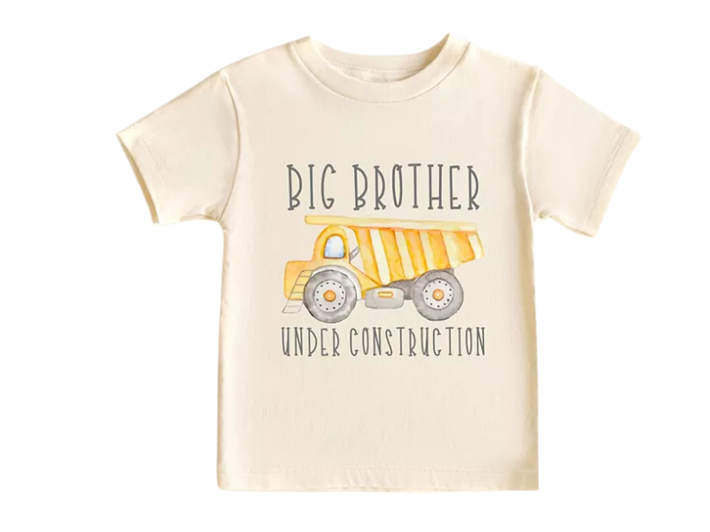 Boys’ Big Brother Construction Truck Graphic T-Shirt