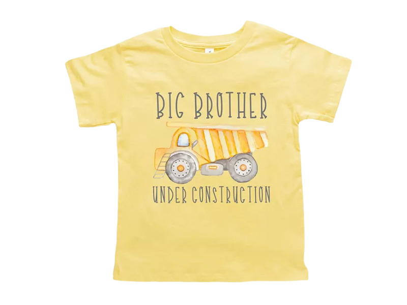 Boys’ Big Brother Construction Truck Graphic T-Shirt