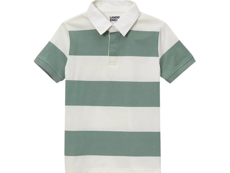 Boys’ Colorblock Striped Short-Sleeve Polo Shirt