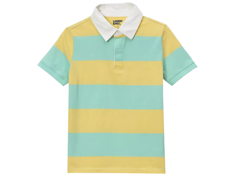 Boys’ Colorblock Striped Short-Sleeve Polo Shirt