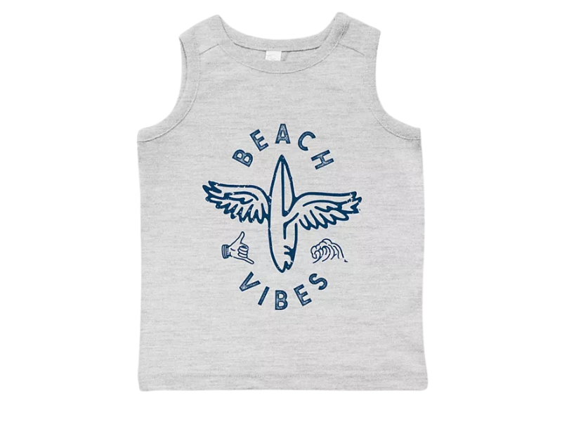 Boys’ “Beach Vibes” Surf Graphic Tank Top