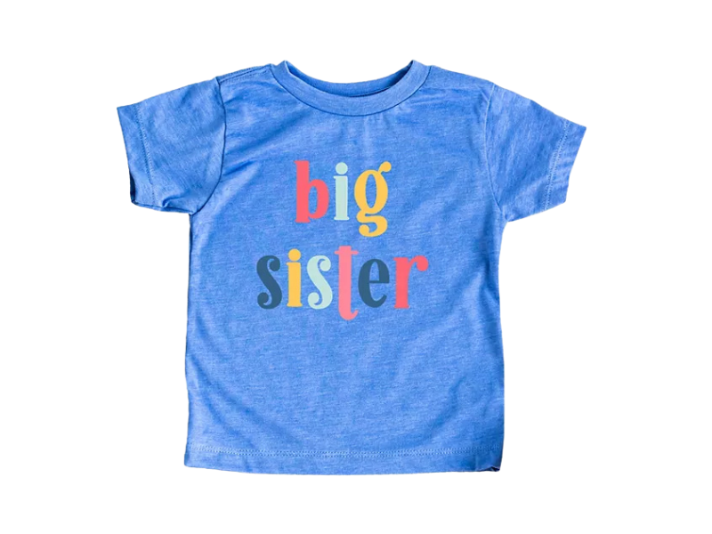 Girls’ “Big Sister” Graphic Short-Sleeve T-Shirt
