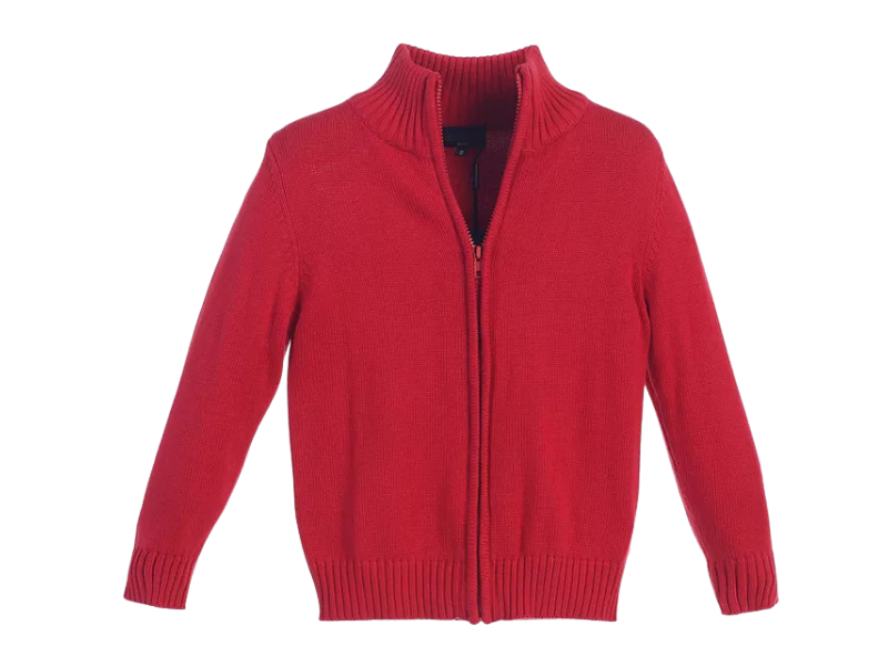 Men’s Full-Zip Mock Neck Knit Cardigan Sweater