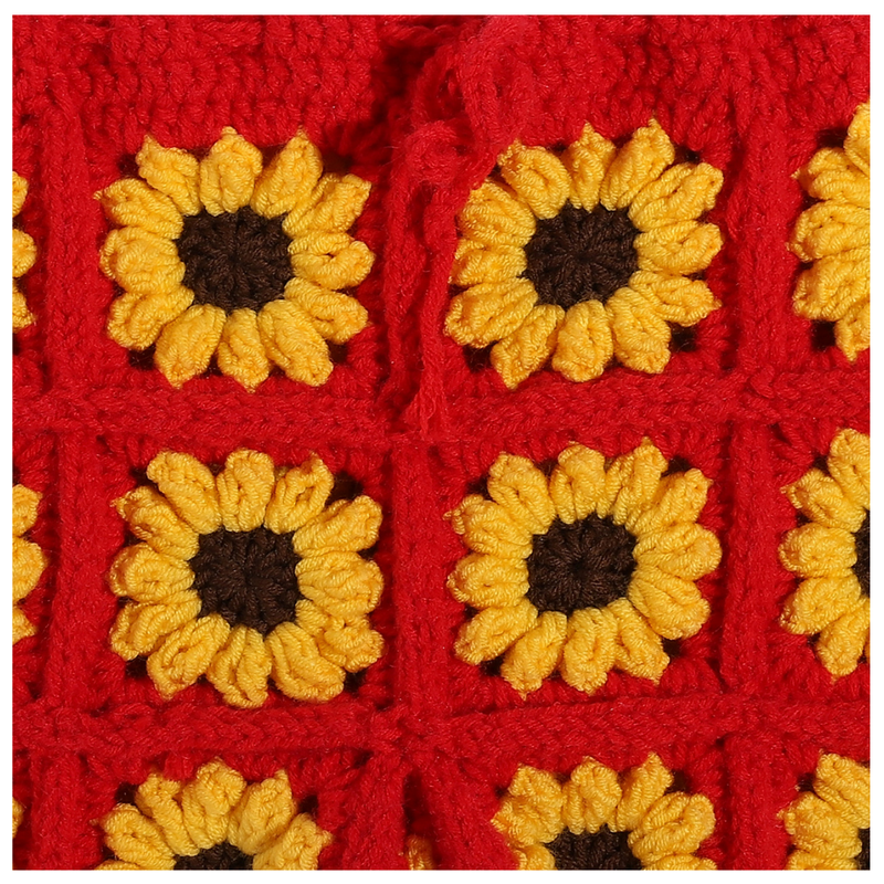Women Handmade Sunflower Crochet Two-Piece Set