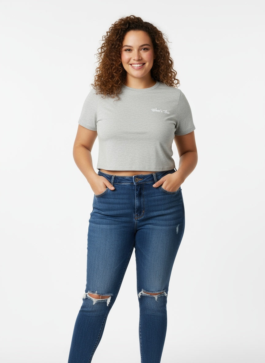 Women’s Cropped Crewneck T-Shirt – Everyday Essential