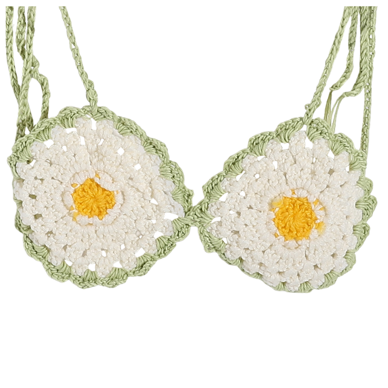 Women Handmade Daisy Crochet Two-Piece Set