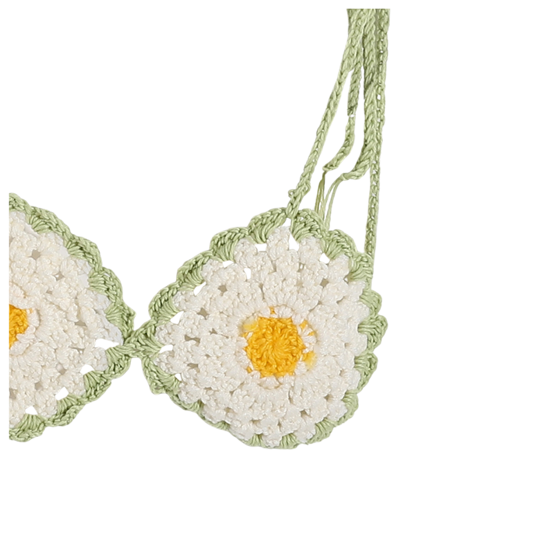Women Handmade Daisy Crochet Two-Piece Set