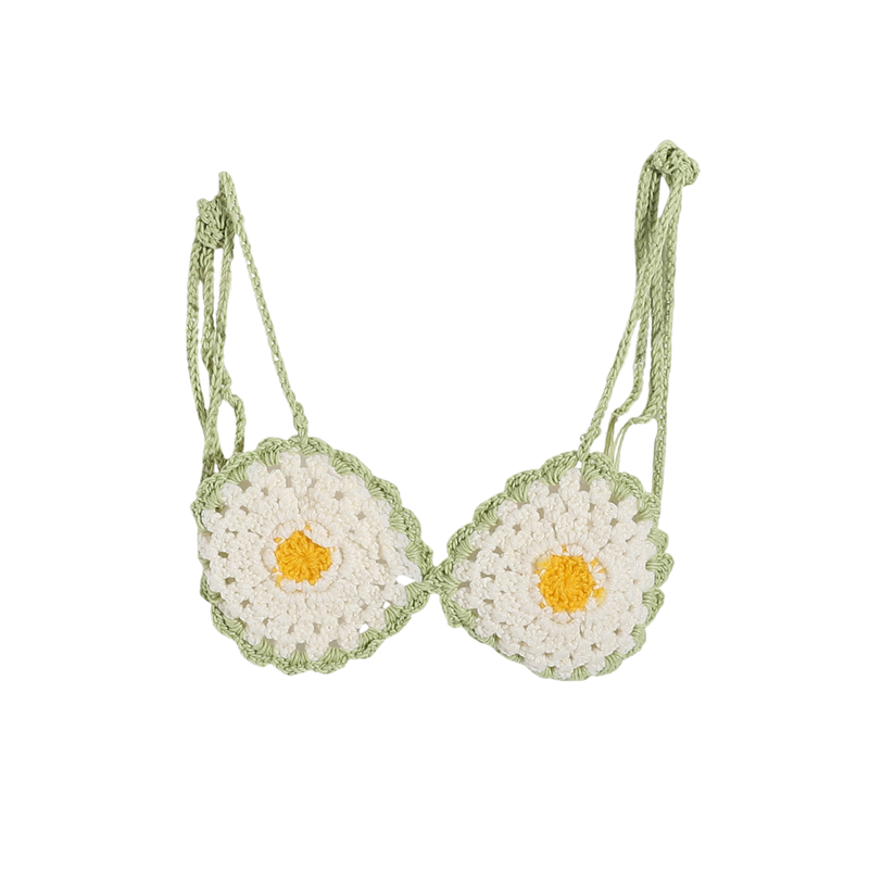 Women Handmade Daisy Crochet Two-Piece Set