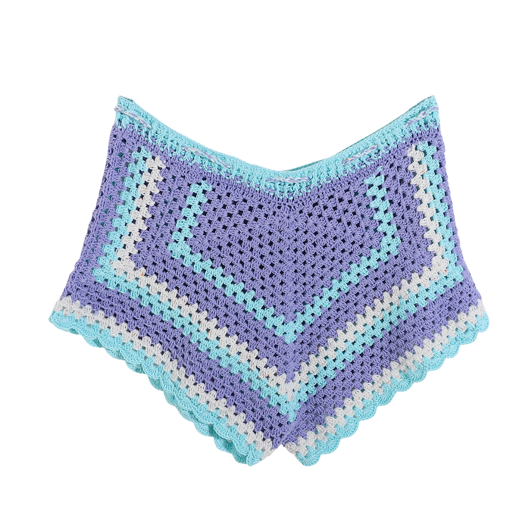 Boho crochet shorts women