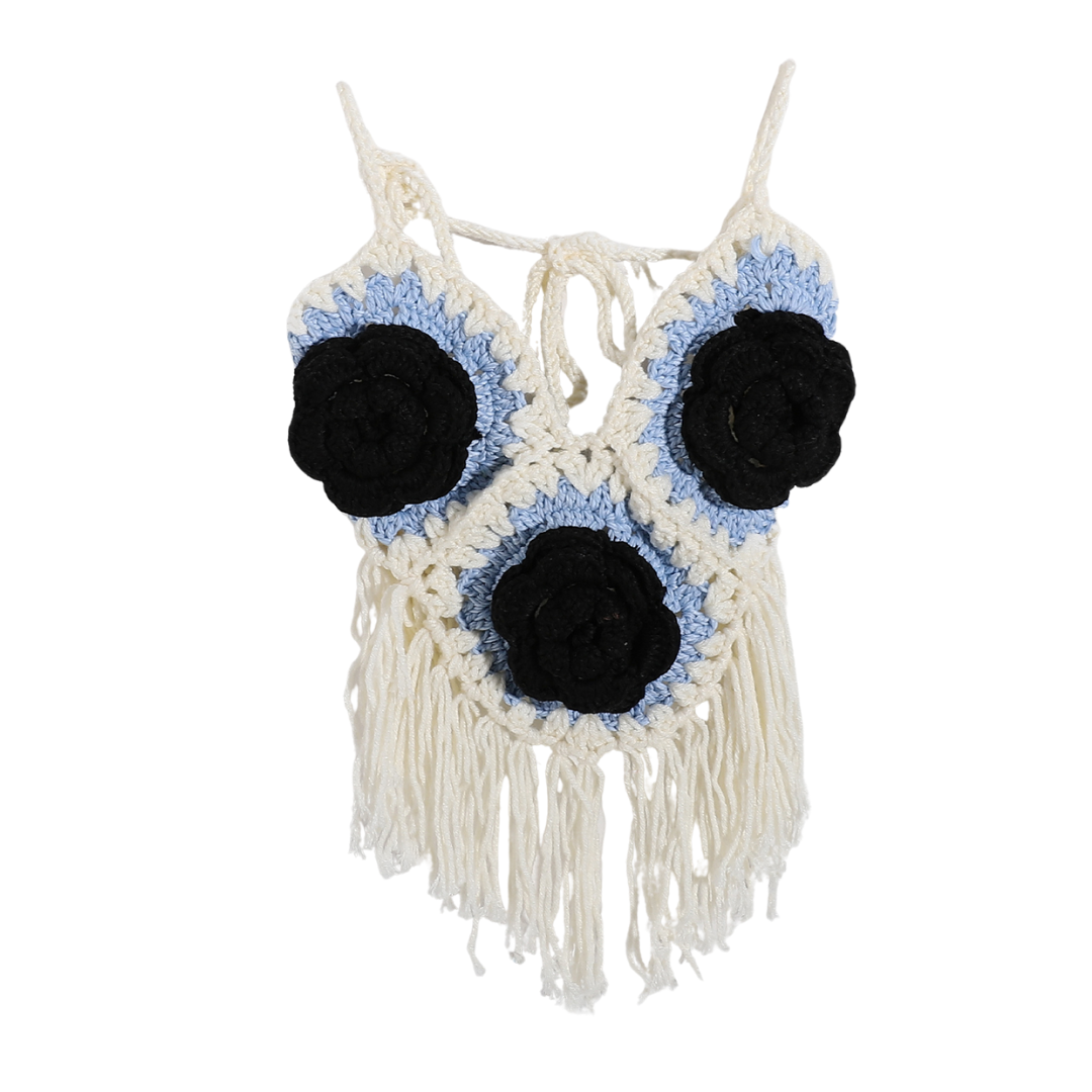 Boho fringe crochet set