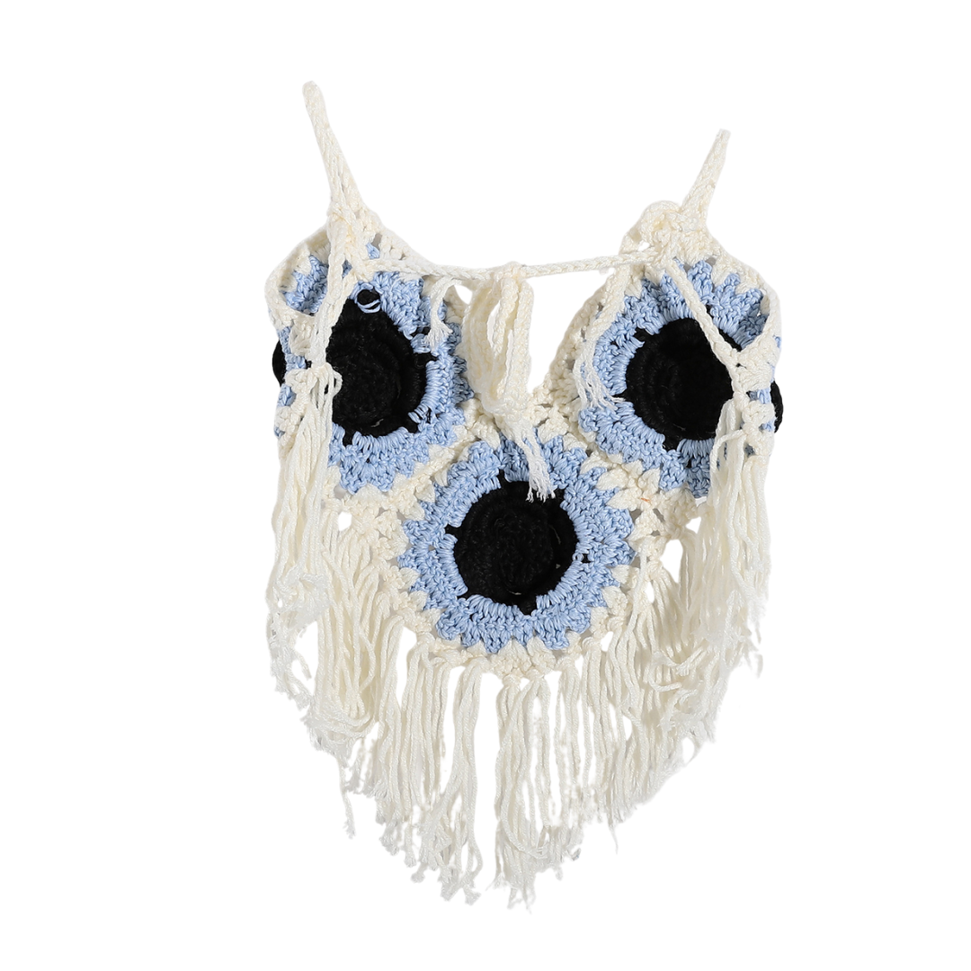 Crochet top and skirt festival outfit