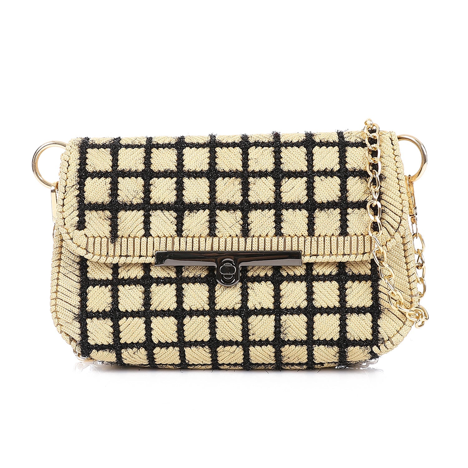 Women’s Crochet Grid Crossbody Bag
