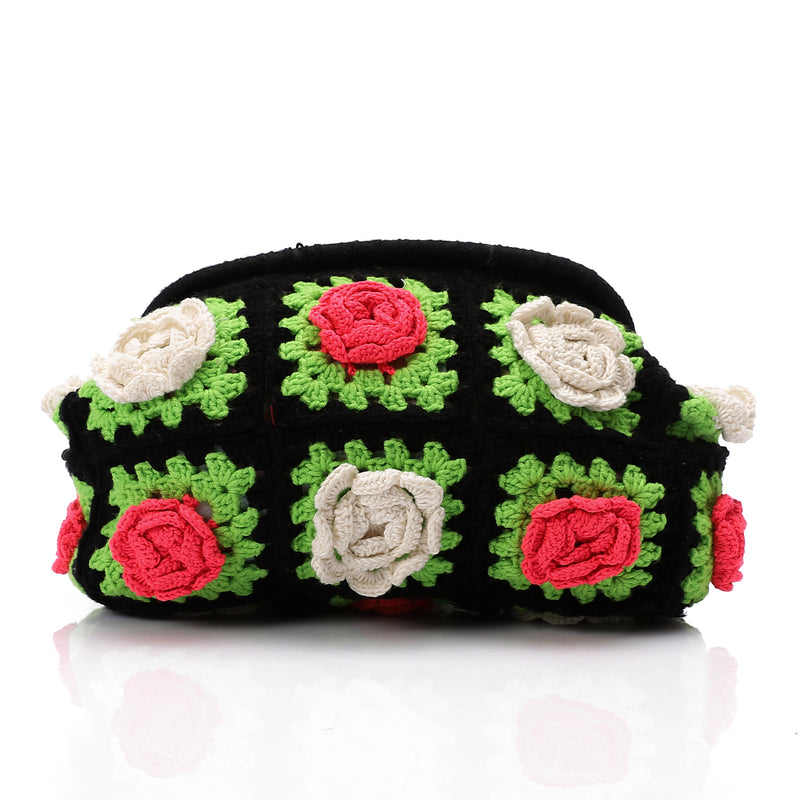 Women’s Handmade Floral Crochet Handbag