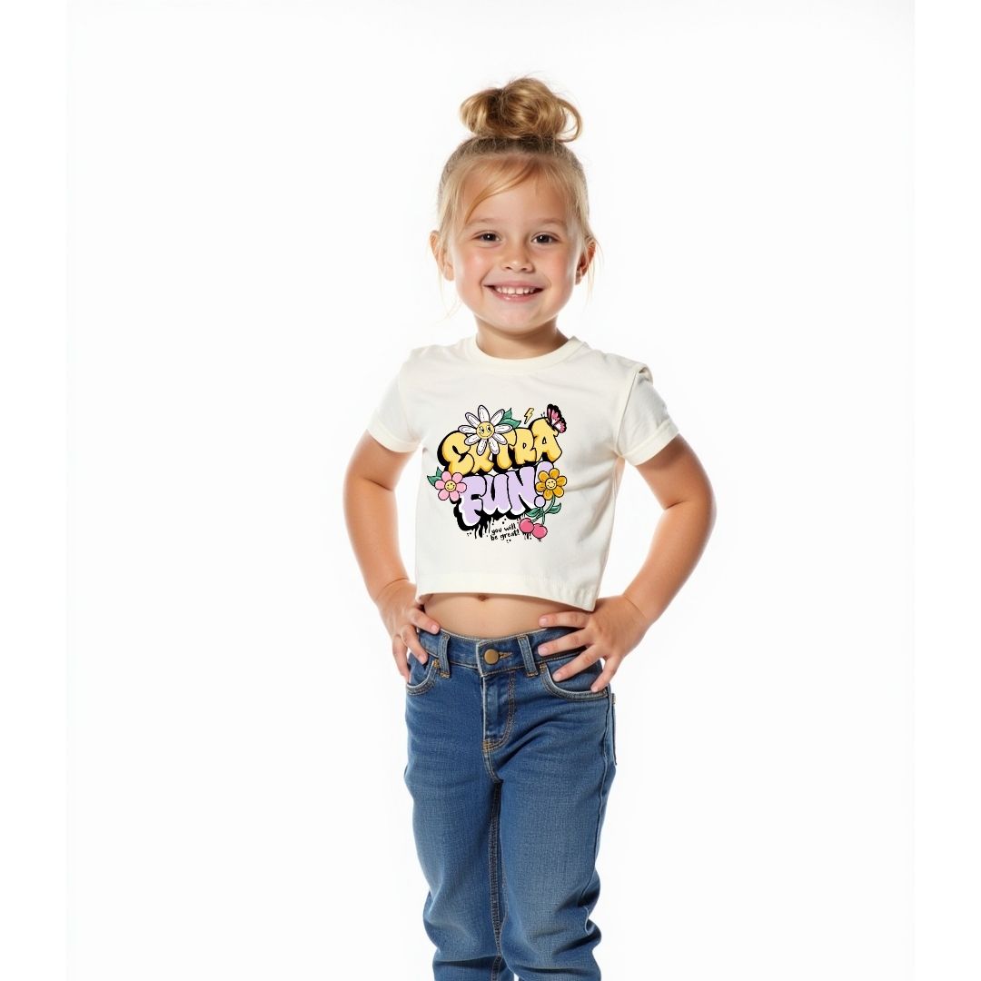 Extra Fun Girls Crop Top2