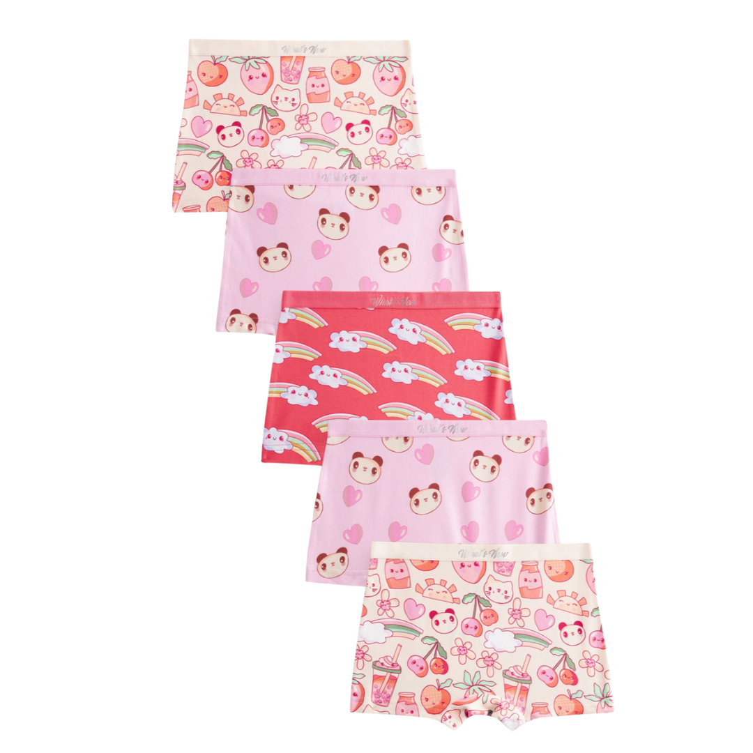 Girls Boxer Shorts Briefs-Pack of 5