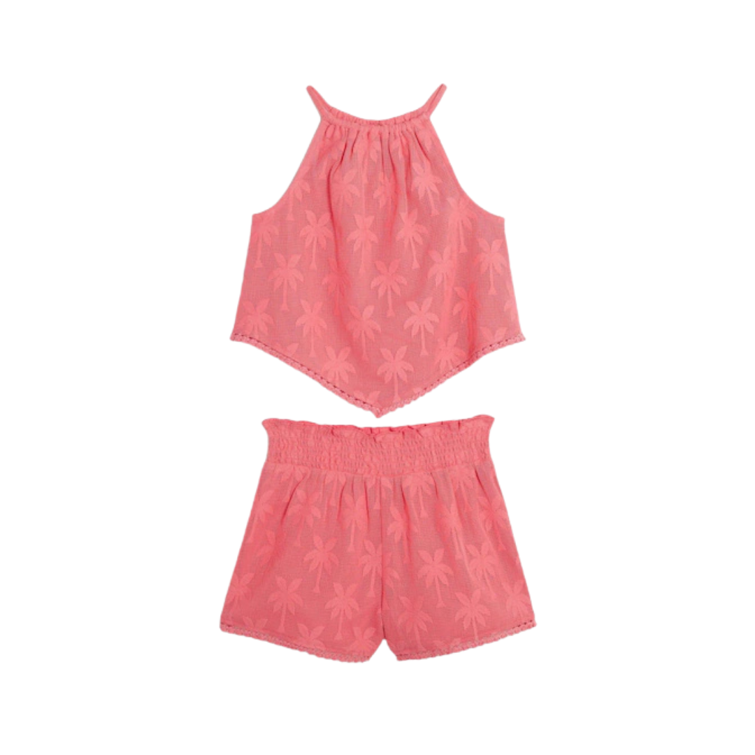 Girls’ palm tree halter set