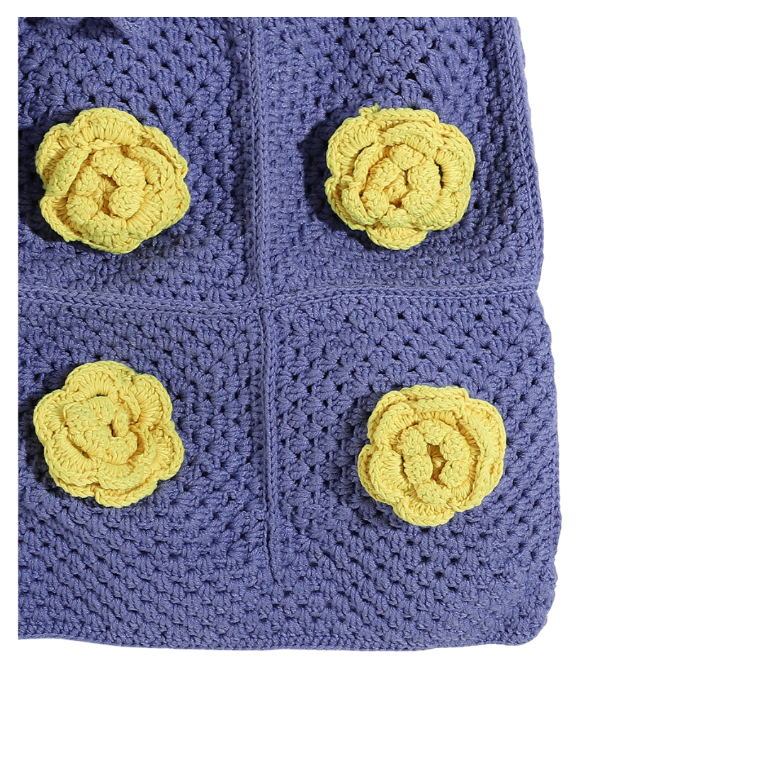 Granny square crochet handbag