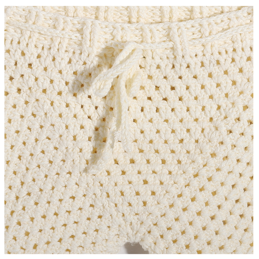 Handmade Crochet Halter Fringe short