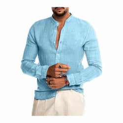 Men Linen Button Down Shirts4