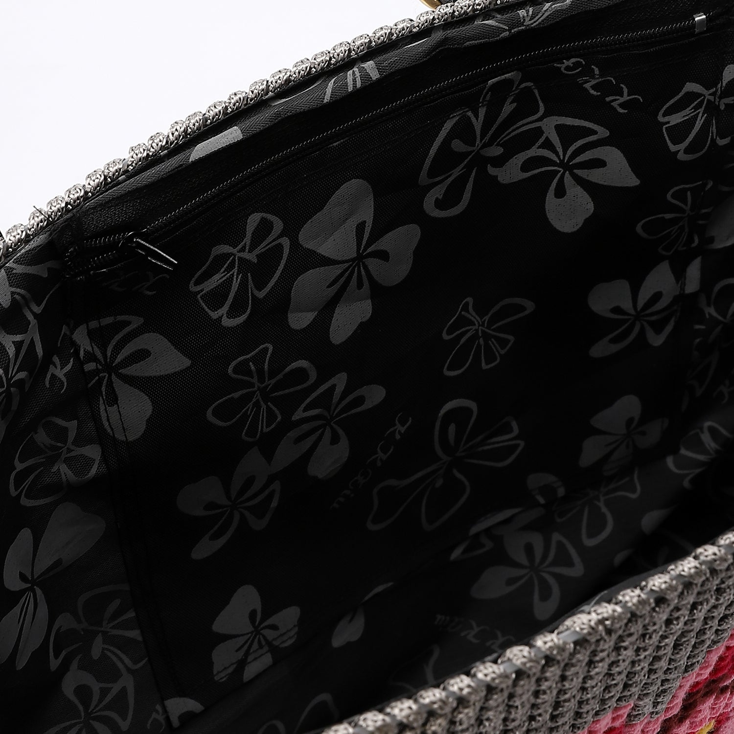 Spacious beaded tote bag