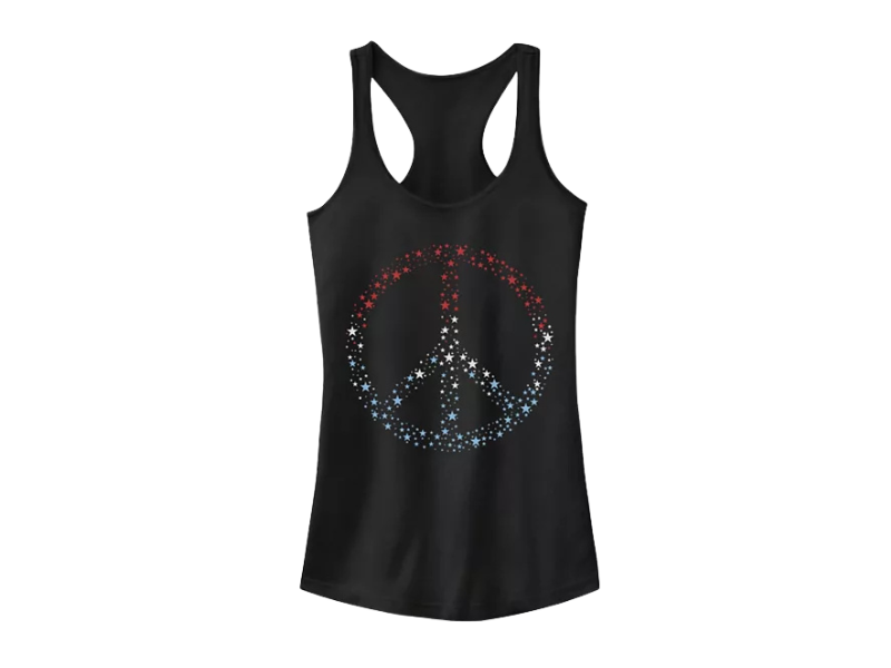 Women’s Americana Peace Sign Racerback Tank Top