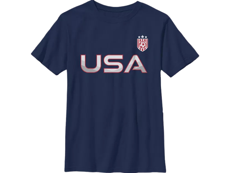 Boys’ USA Soccer Graphic T-Shirt – Navy Short Sleeve Sports Tee