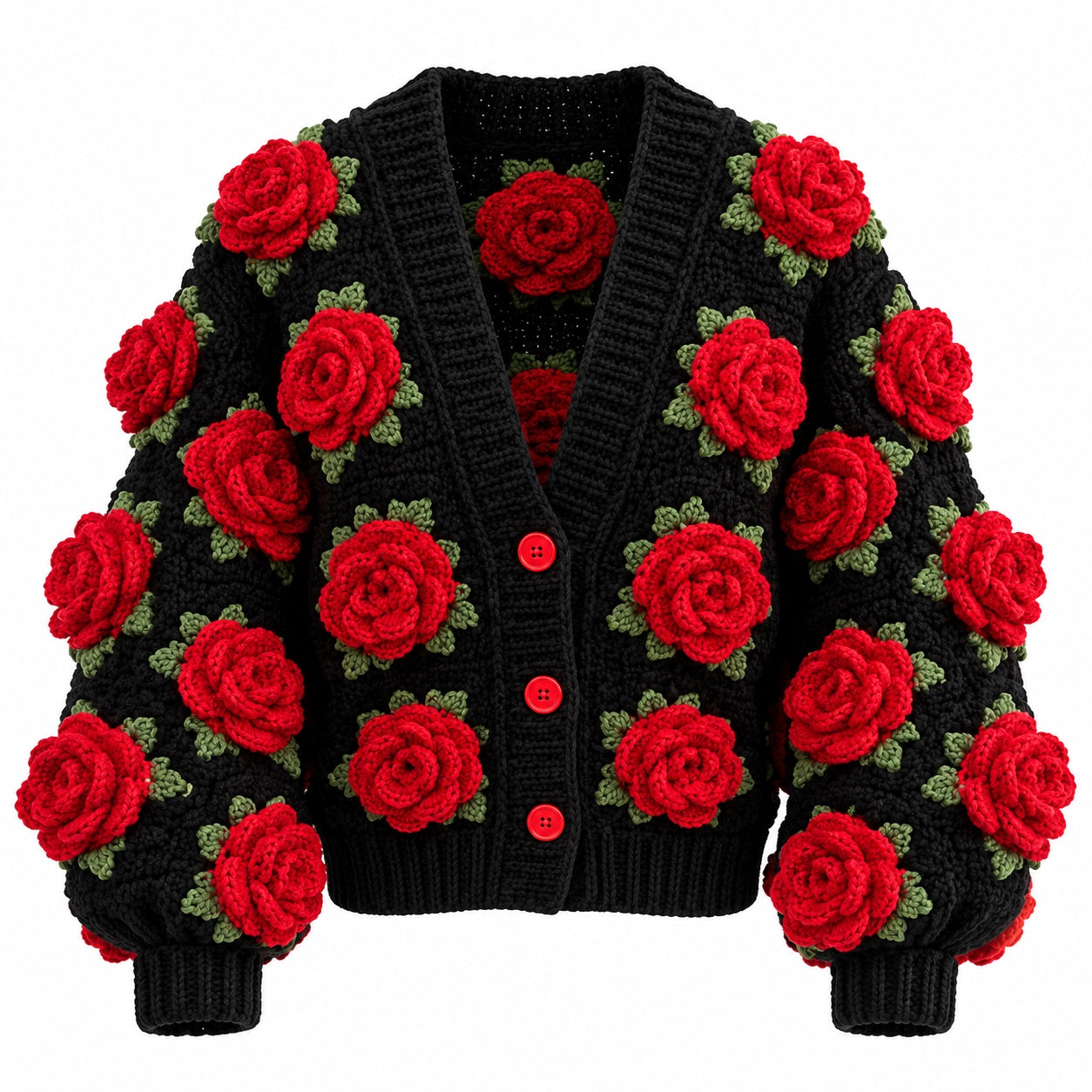 Women Floral Crochet Cardigan