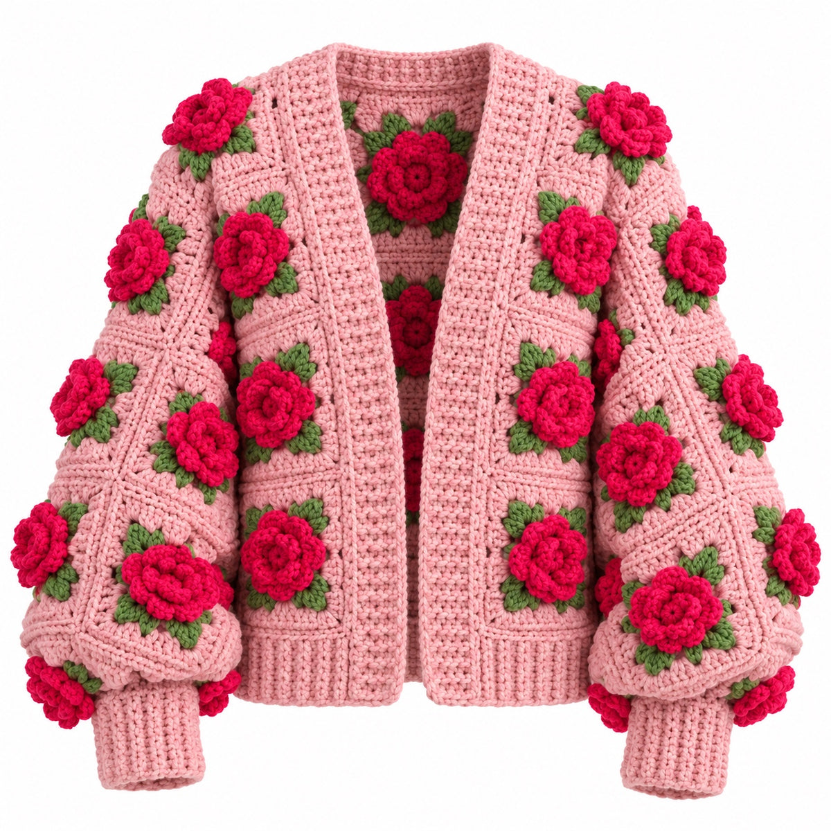 Women Floral Crochet Cardigan