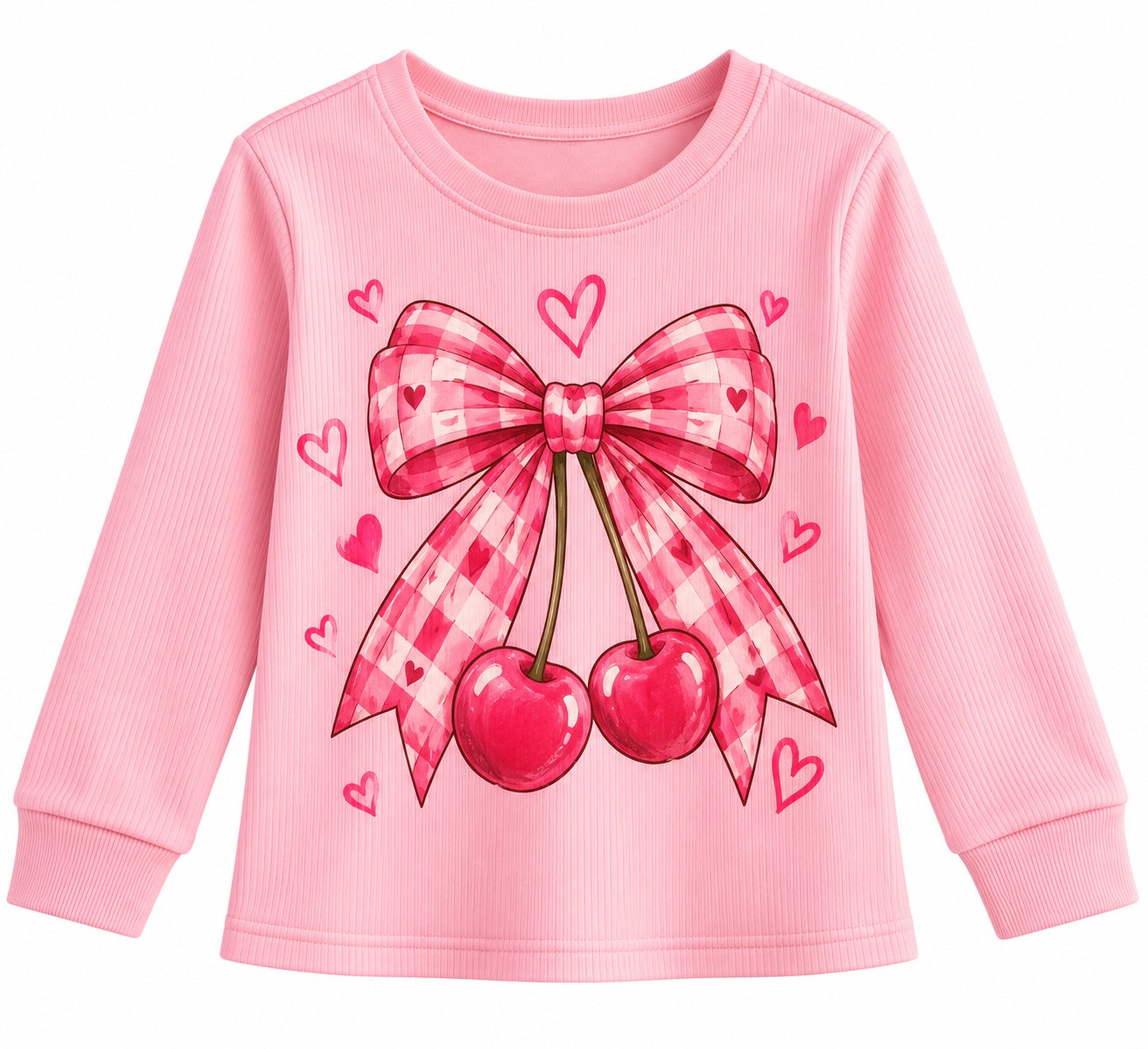 Girls Graphic Ribbed Long Sleeve