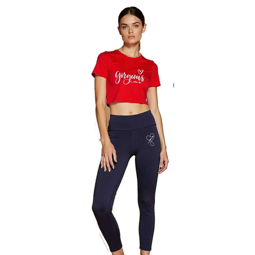 Women Crop Top & Leggings Set