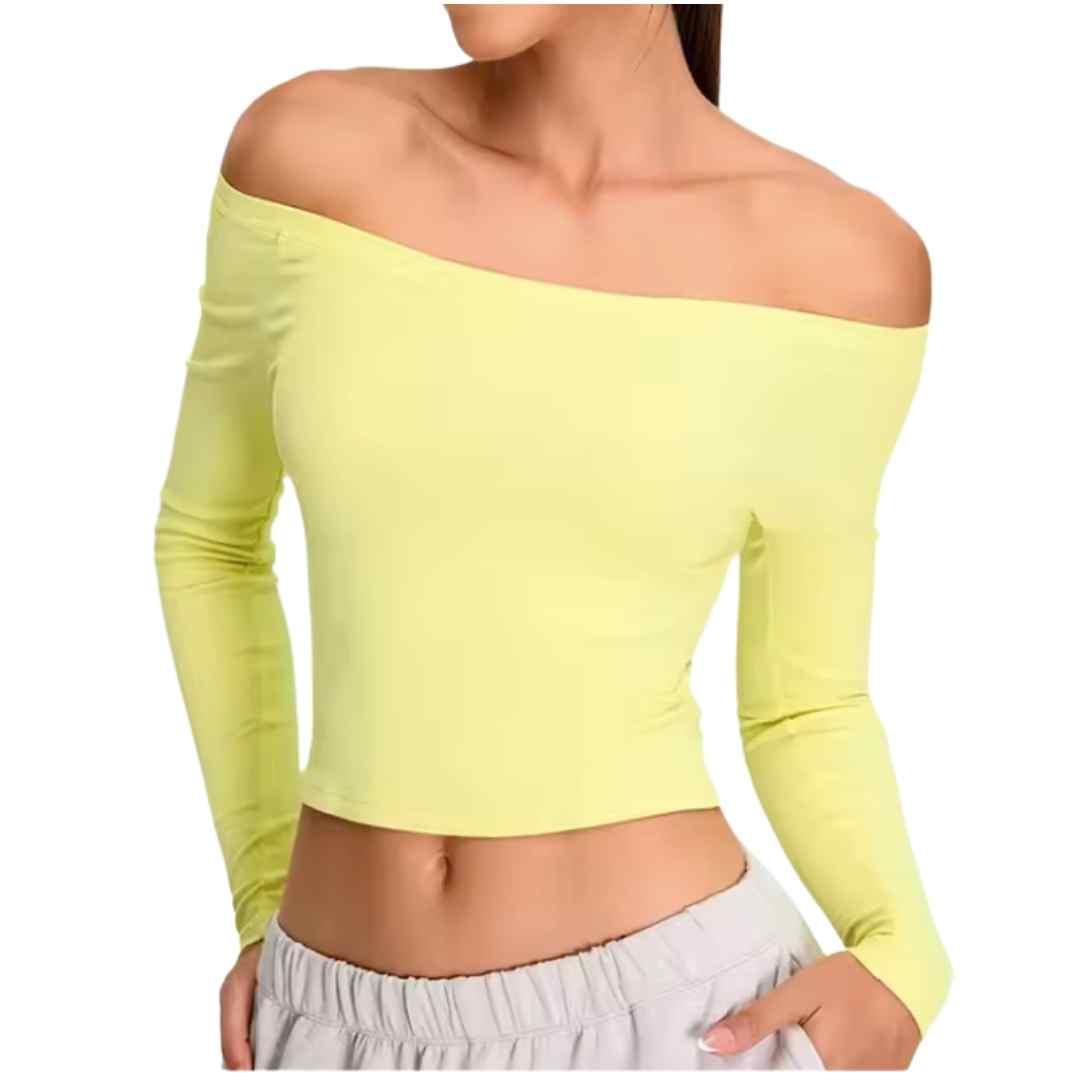 Women off-shoulder crop top