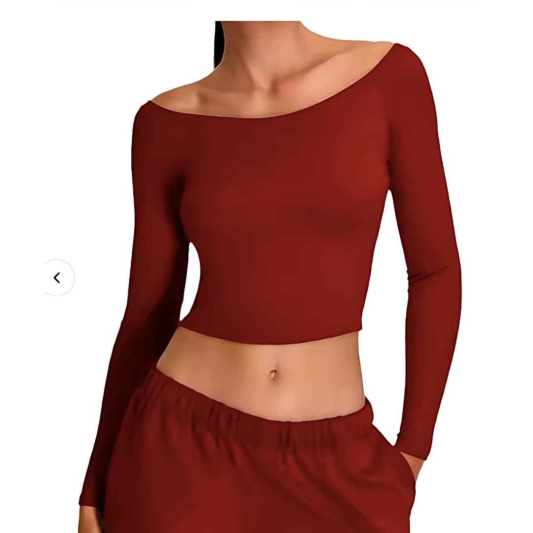 Women off-shoulder crop top