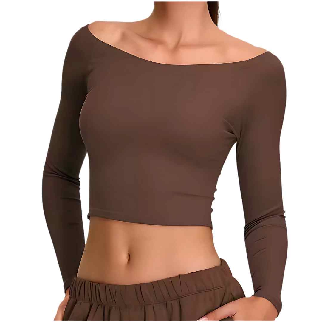 Women off-shoulder crop top