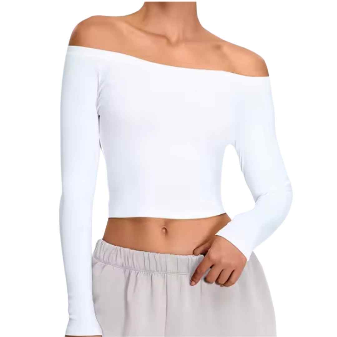 Women off-shoulder crop top