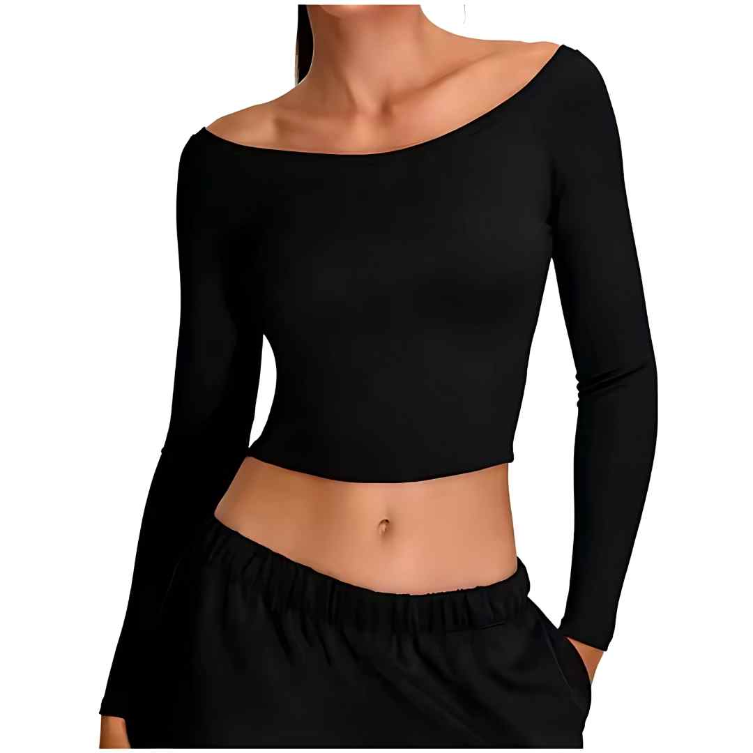 Women off-shoulder crop top