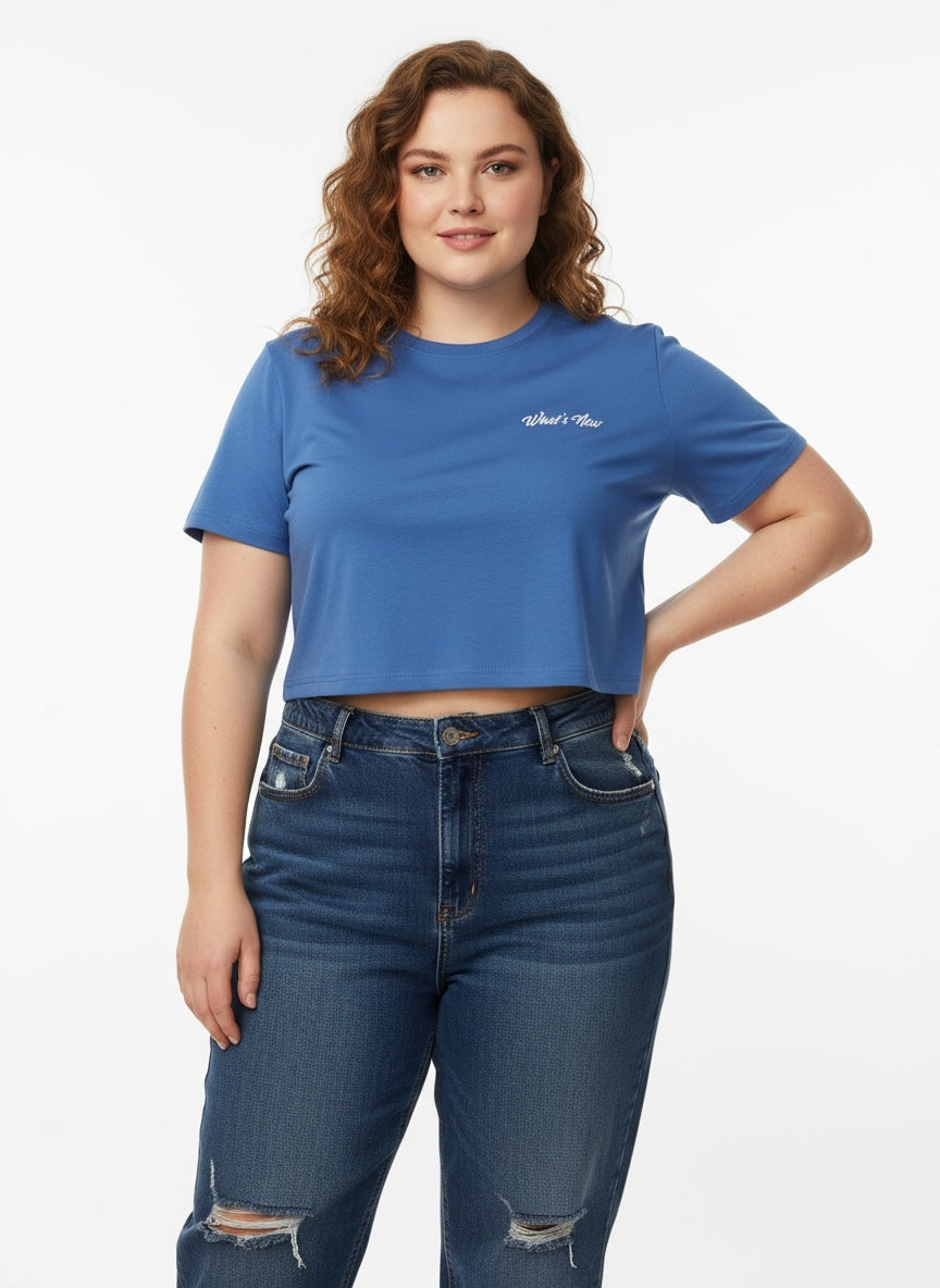 Women’s Cropped Crewneck T-Shirt – Everyday Essential